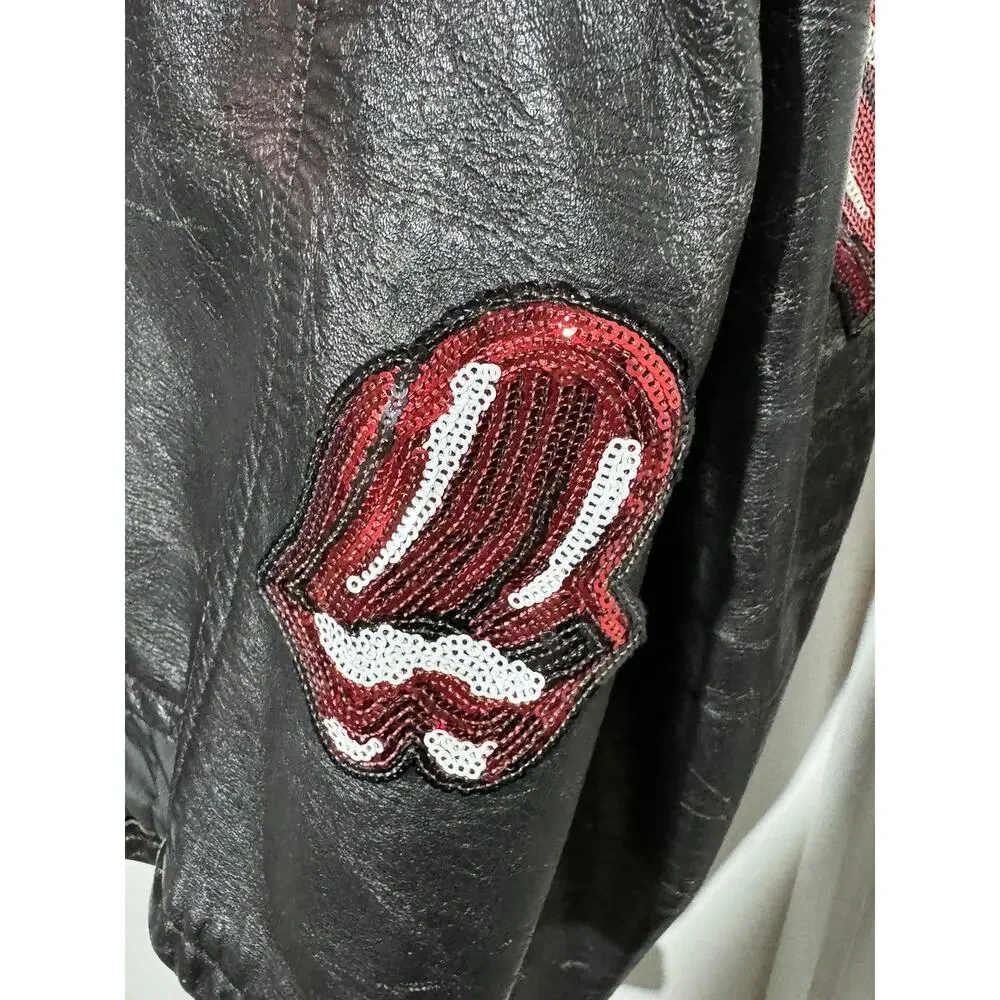 NWT 1 of a Kind MadeWorn Rolling Stones Leather Jacket - Picture 13 of 16